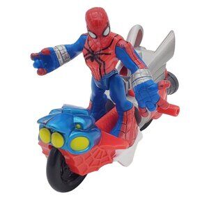 Playskool Heroes Marvel Super Hero Adventures Spider-Man W/ Web Racer Motorcycle